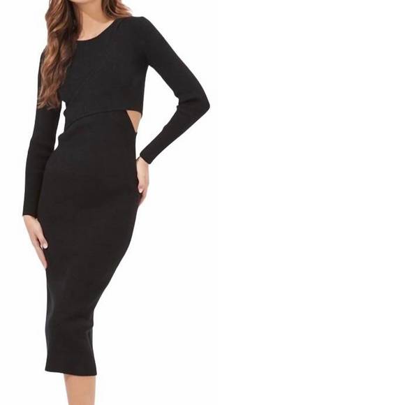 Nwt astr alora sweater dress in black - Picture 4 of 5
